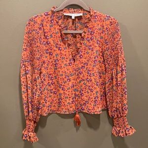Rebecca Minkoff floral blouse small